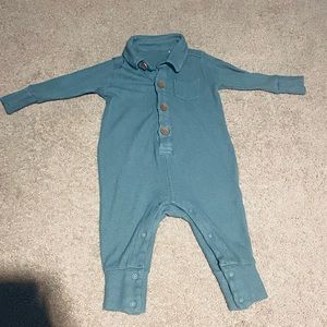 Posh peanut romper in sage green #bamboo